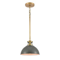Lyndon 10 Inch Wide 1 Light Mini Pendant In Gray 10In W X 10In D X 8In H