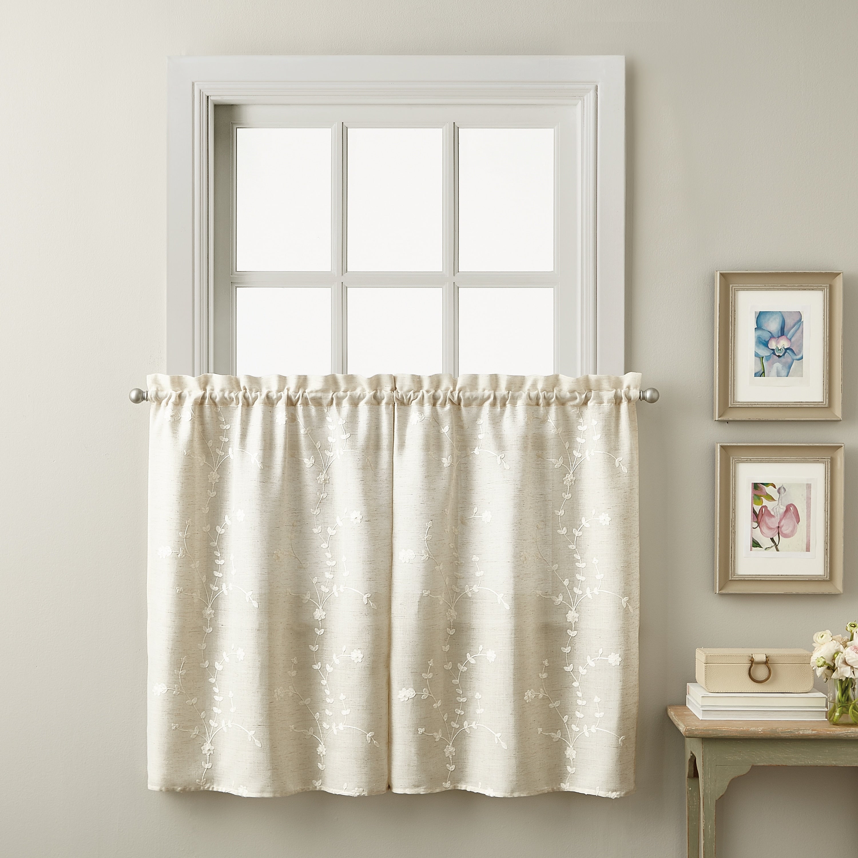 Lynette Tailored Tier Set And Valance Curtain Collection