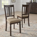 Lynn Espresso Finish Upholstered Dining Chairs Set Of 2 By Inspire Q Classic