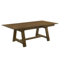 Lyoi Extendable Dining Table W Trestle Base Hickory Brown 71 87 Inch