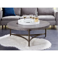 Lyon Round Concrete And Metal Coffee Table
