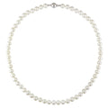 Miadora Sterling Silver White Cultured Freshwater Pearl Necklace 7 7.5 Mm