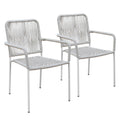 M4H Hudson 2 Piece Cloud Beige Rope Outdoor Arm Chair