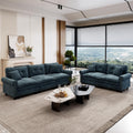 Masion Arts Mid Century Modern Modular Cloud Couch Set Oversized Deep Seat Sofa With Ottoman And Throw Pillows