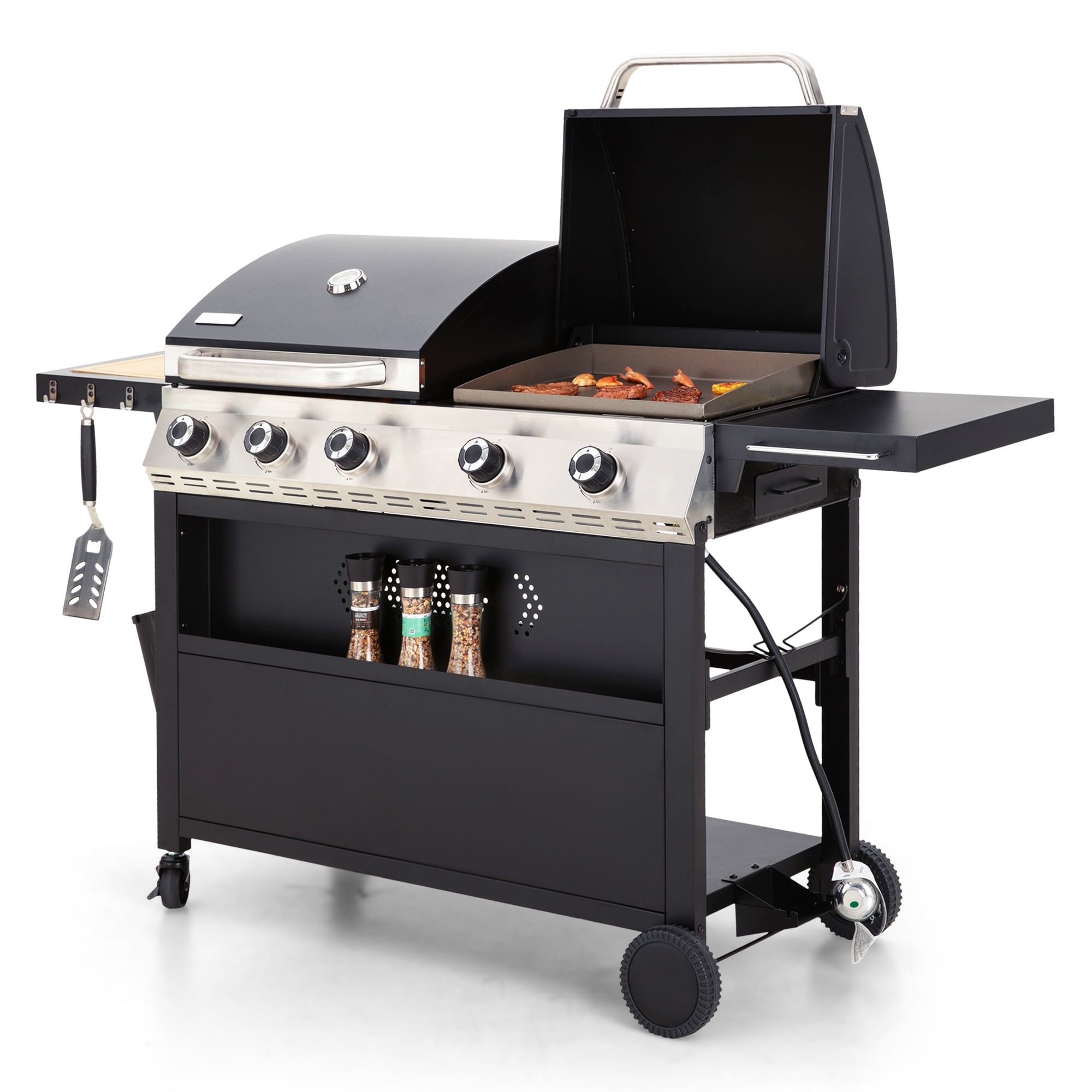 Maison Arts Outdoor Propane Gas Grill And Griddle Combo