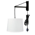 Mast Plug In Wall Mount Pendant 1 Light White Cord Arm White