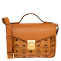 Mcm Tracy Satchel In Visetos Leather Mix