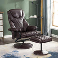 Mcombo Recliner With Ottoman Reclining Chair With Massage 360 Swivel Living Room Chair Faux Leather 4901