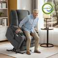 Mcombo Large Triple Motor Power Lift Recliner Chair With Massage And Dual Heating Adjustable Headres