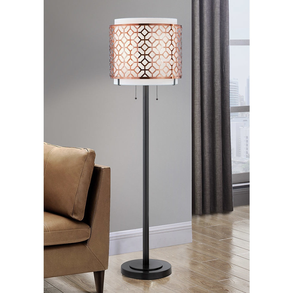 Hometrend Melrose Copper Metal Floor Lamp