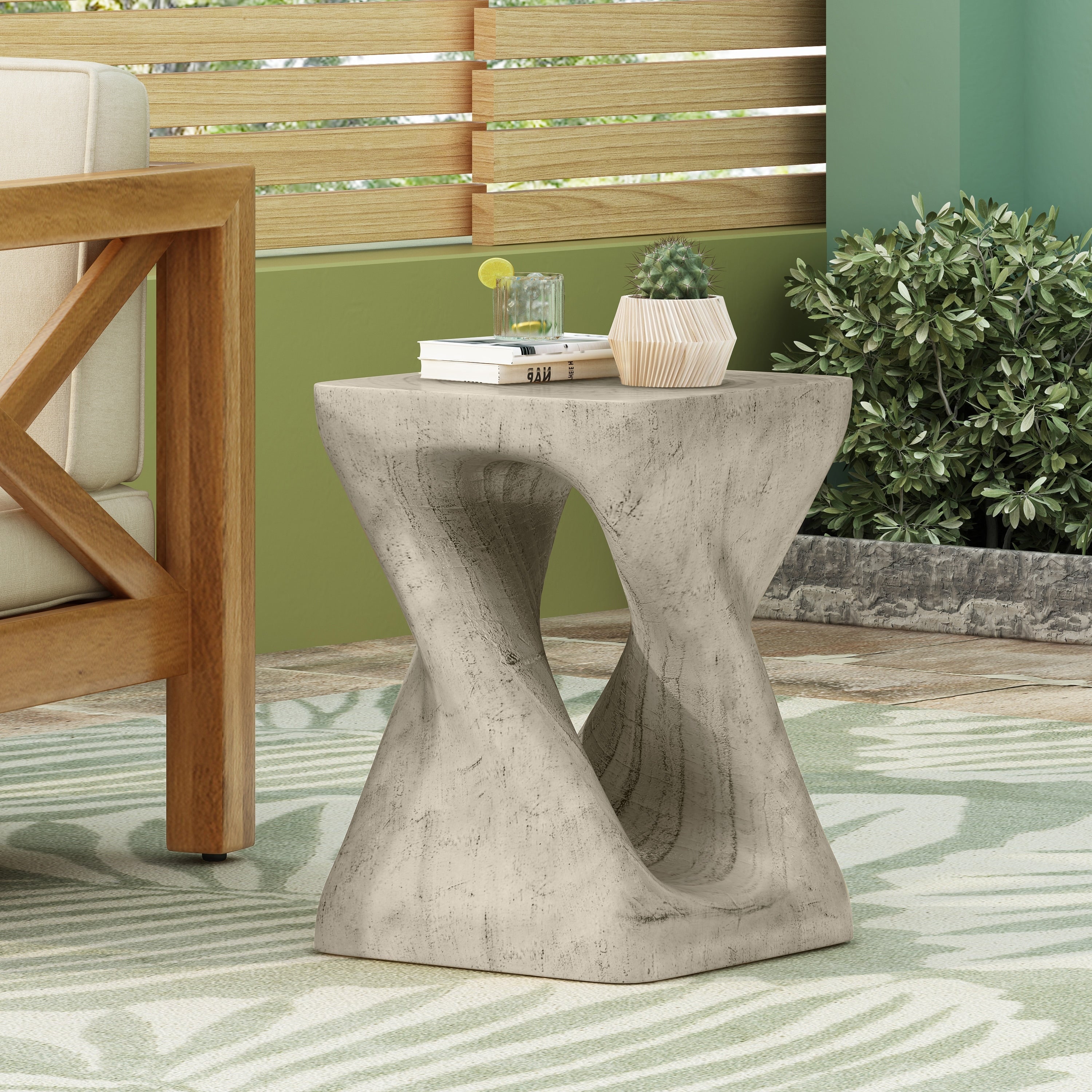 Mgo Twist Shape Side Table