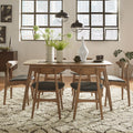 Norwegian Danish Modern Chestnut Tapered Dining Set By Inspire Q Modern