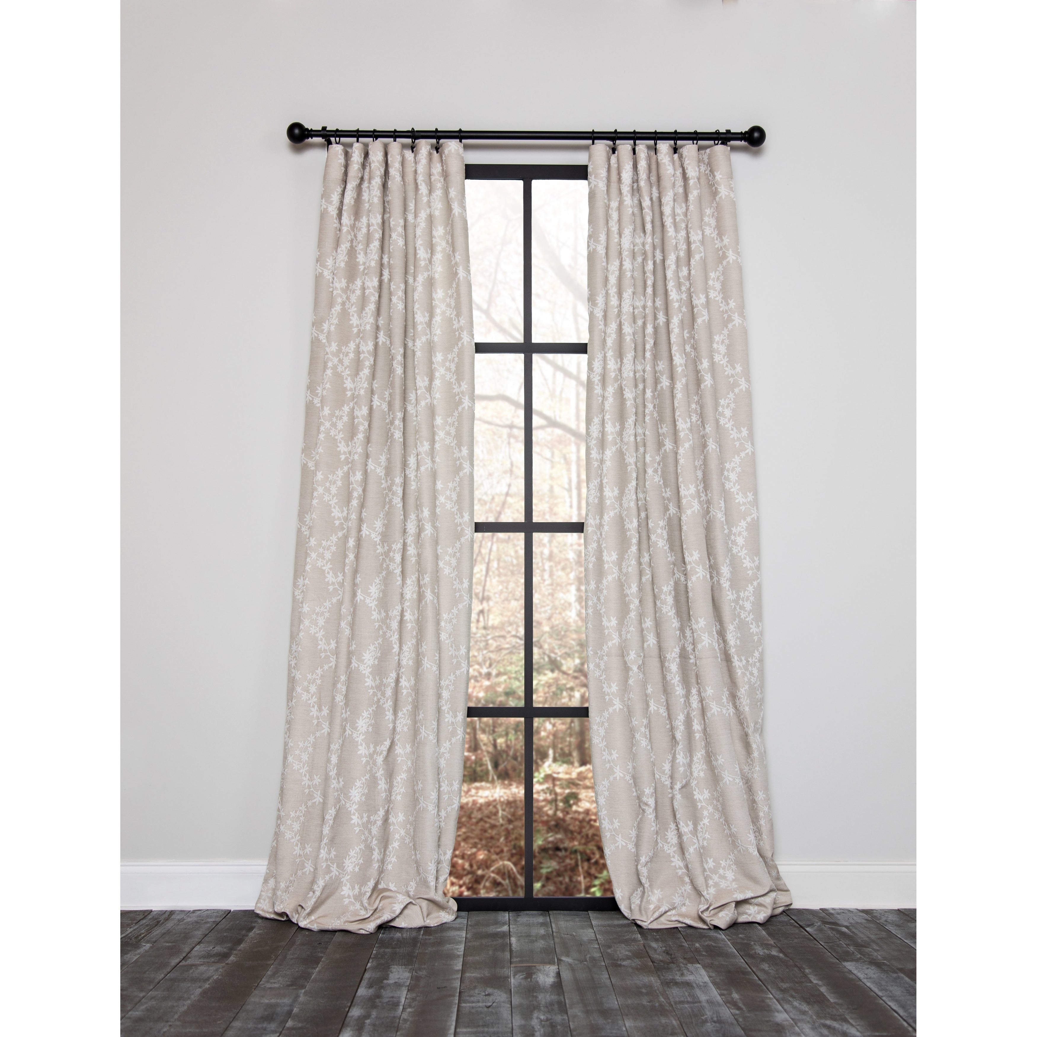 Ml19305 Floria Rod Pocket Curtain Single Panel 52 By 63 Inch Gray