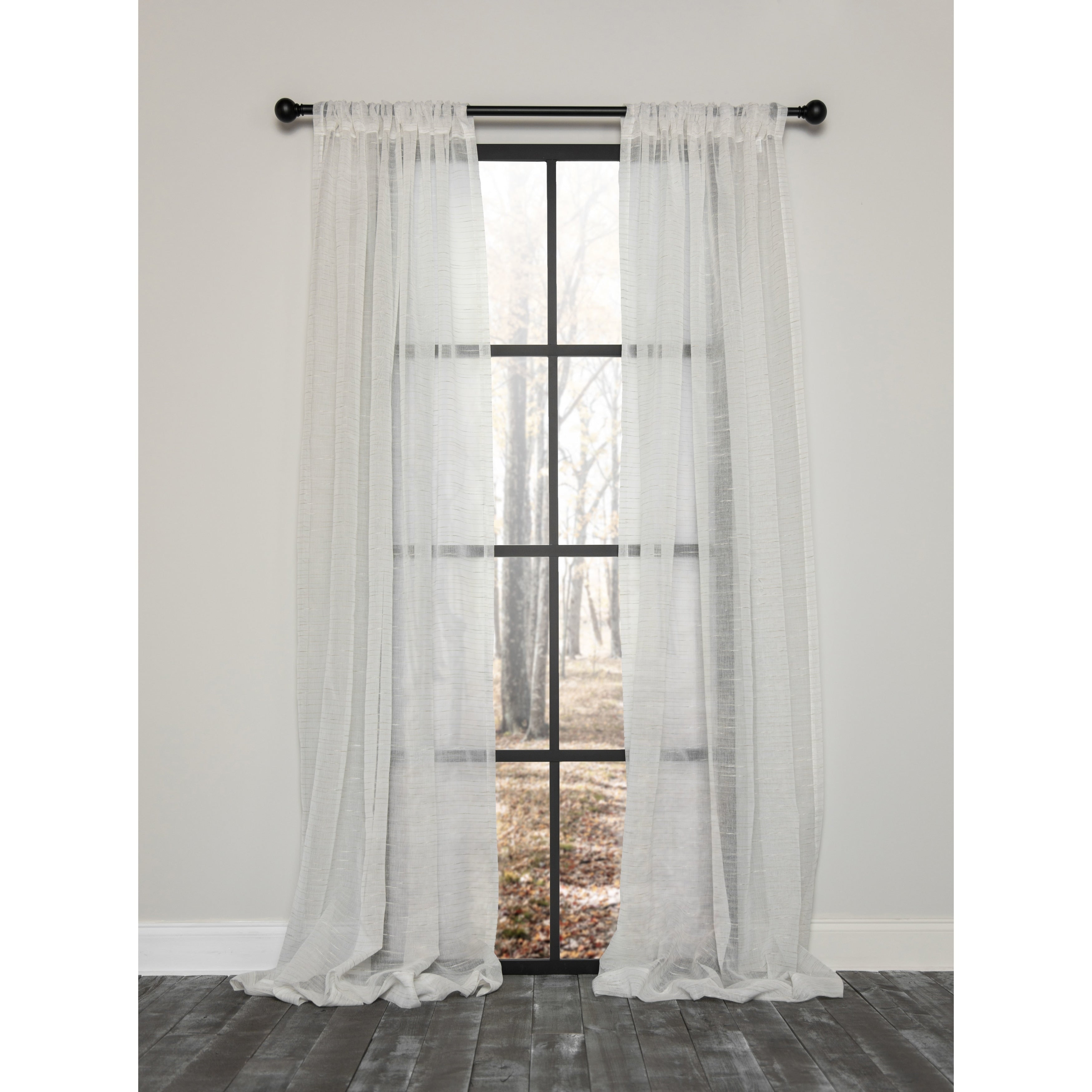 Ml19307 Adalene Sheer Rod Pocket Curtain Single Panel 54 By 63 Inch