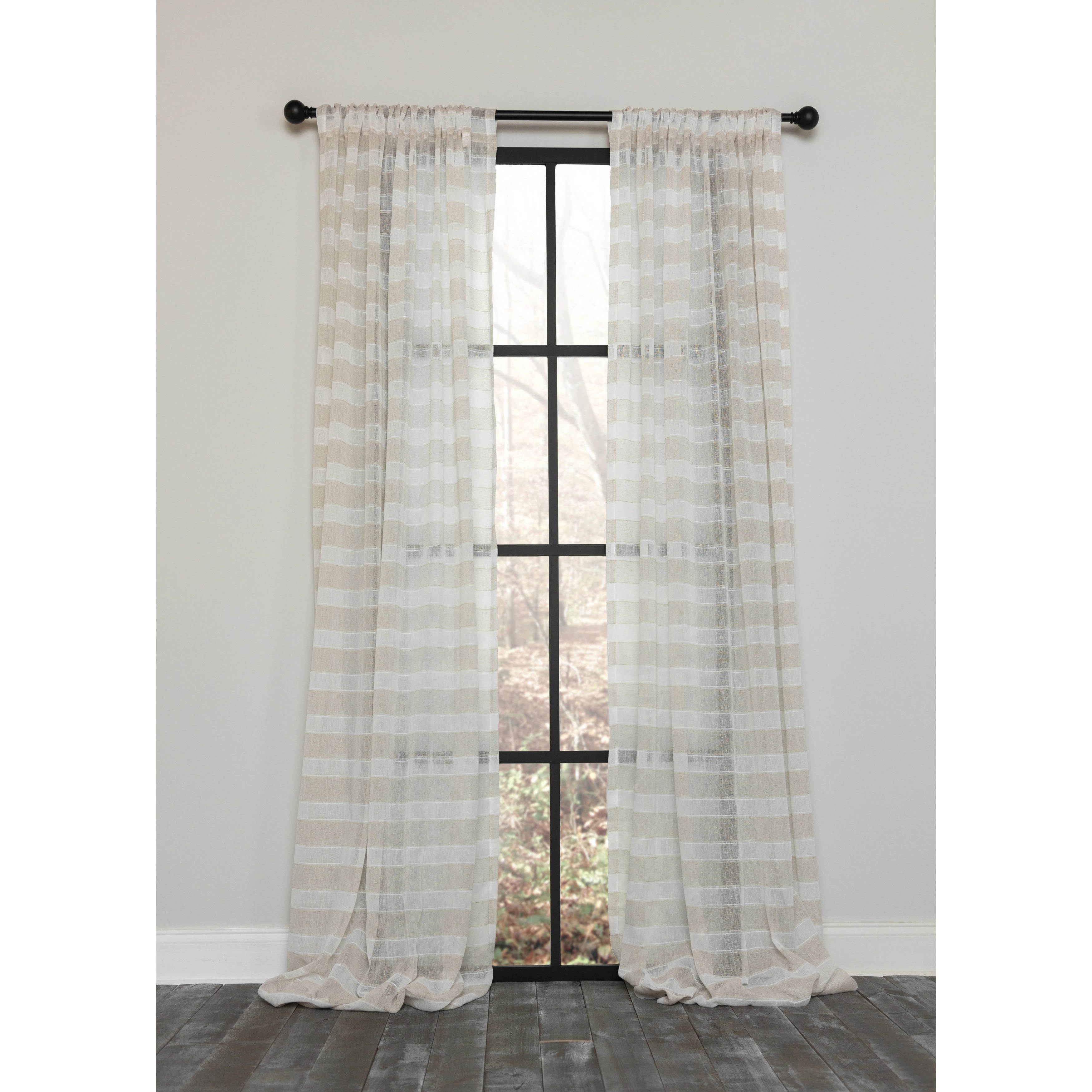 Ml19308 Danielle Sheer Rod Pocket Curtain Single Panel 54 By 63 Inch