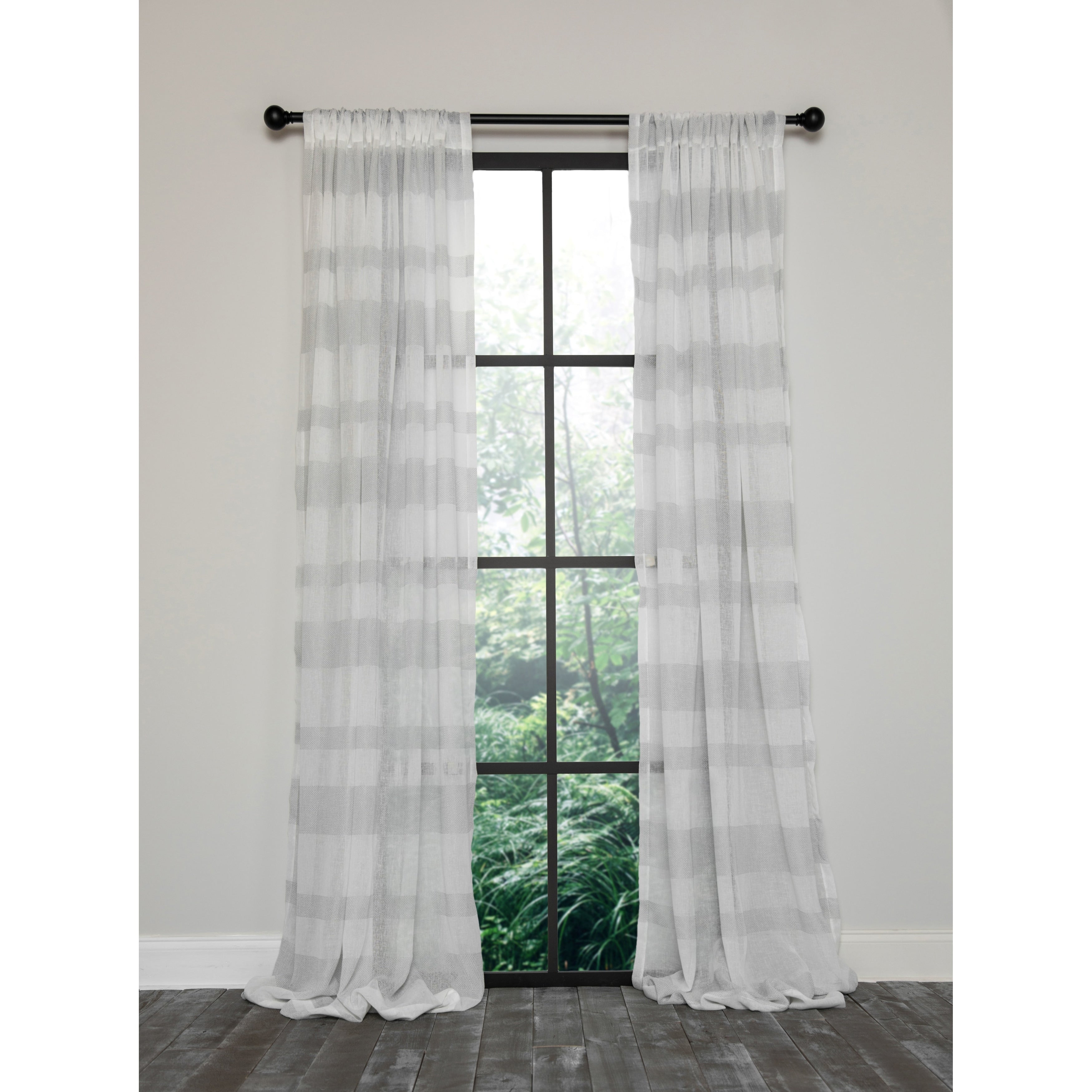 Ml19310 Clara Sheer Rod Pocket Curtain Single Panel 54 By 63 Inch