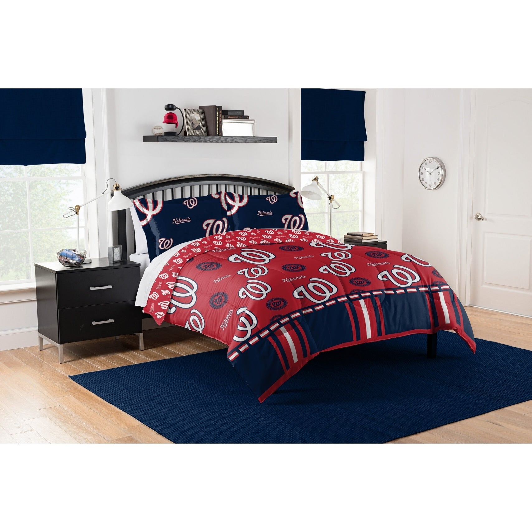 Mlb 875 Washington Nationals Queen Bed In A Bag Set