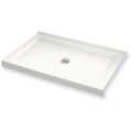 Maax 410001 503 B3Round 47 7 8 X 31 7 8 Rectangular Shower Base With Double Threshold And Center Drain White