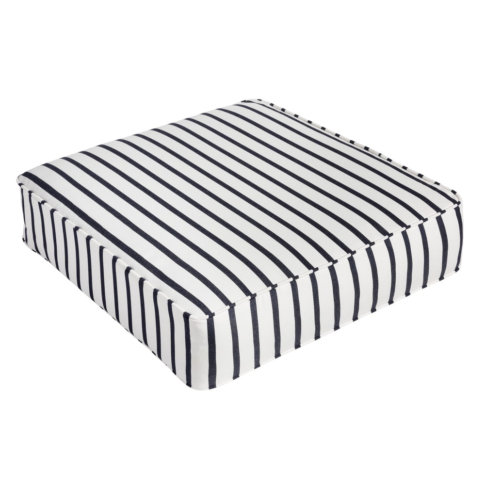 Mabley Sunbrella Lido Indigo Indoor Outdoor 22.5 Inch Square Corded Cushion