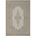 Machine Made Beige Ivories Abstract Area Rug 7 7 X 5 2