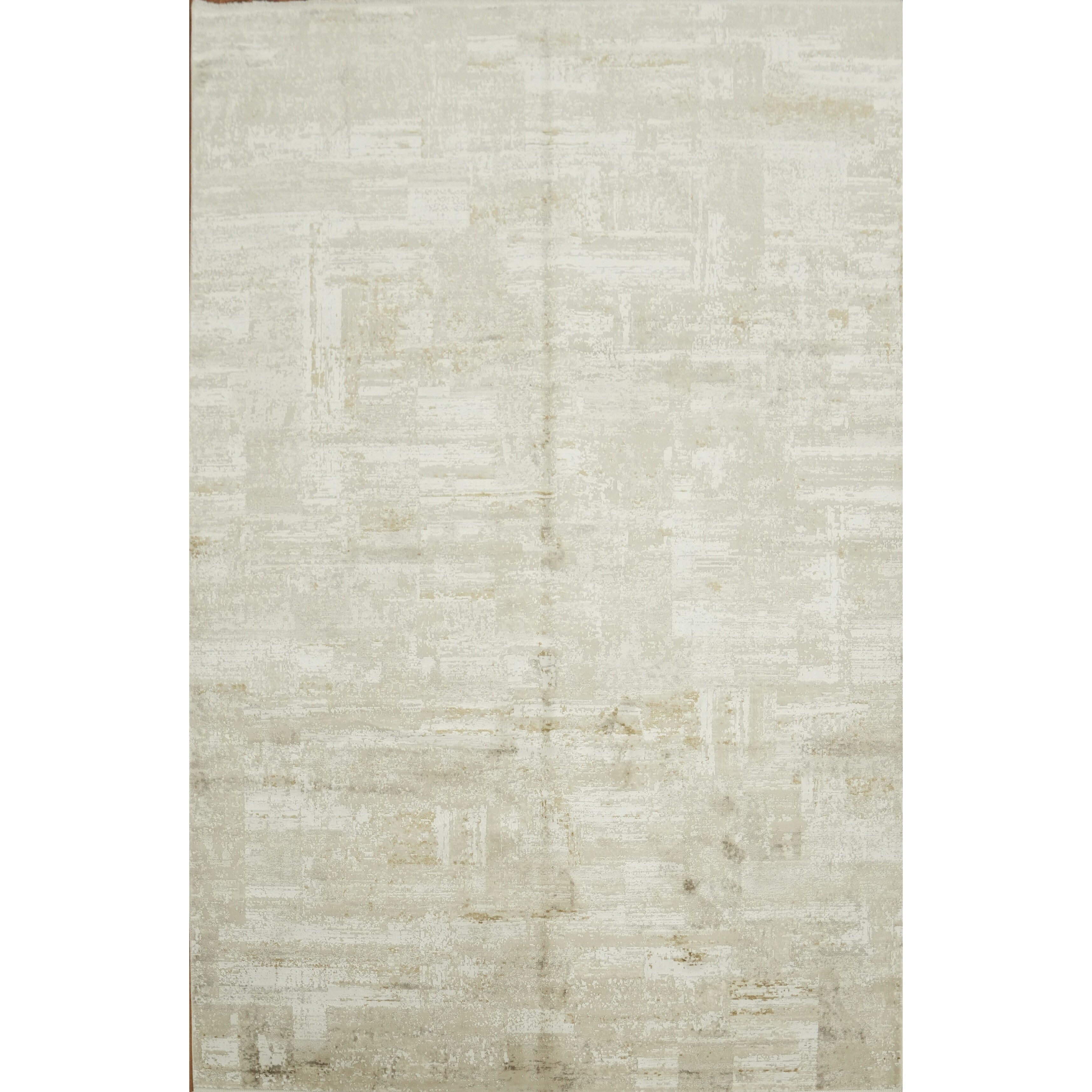 Machine Made Beige Ivories Abstract Area Rug 9 10 X 6 5