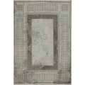 Machine Made Beige Ivories Abstract Area Rug 7 7 X 5 2