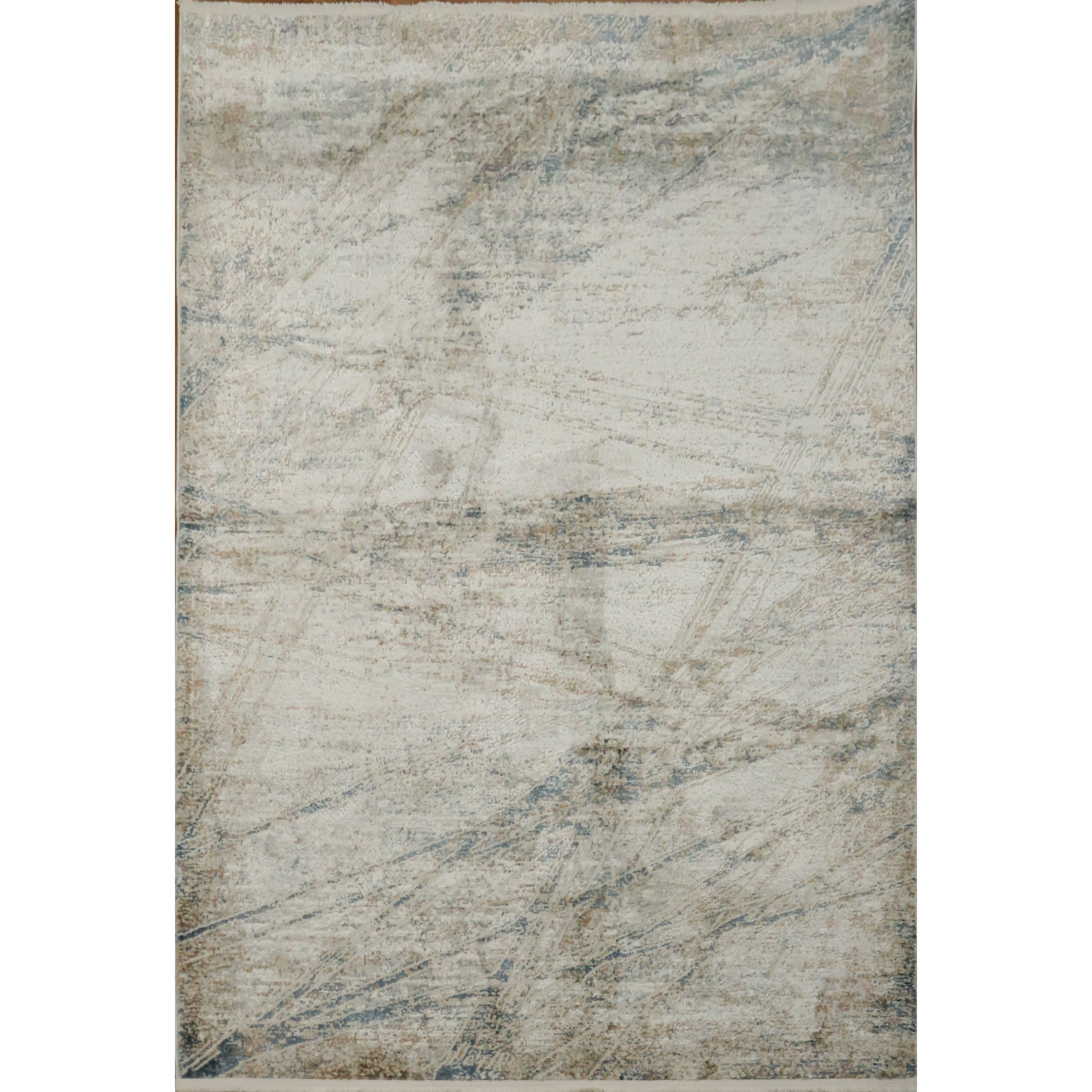 Machine Made Beige Ivories Abstract Area Rug 7 7 X 5 2