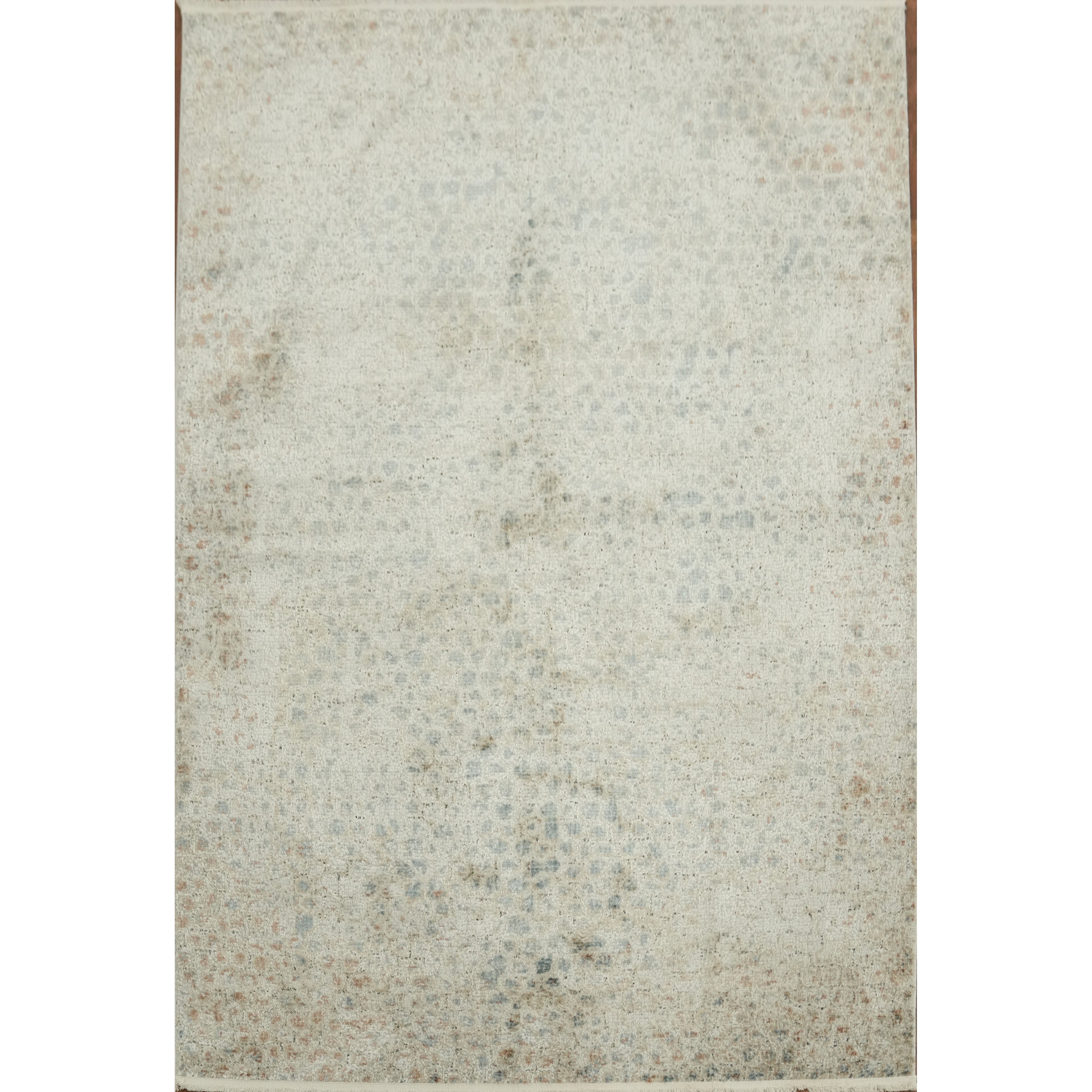 Machine Made Beige Ivories Abstract Area Rug 7 7 X 5 2