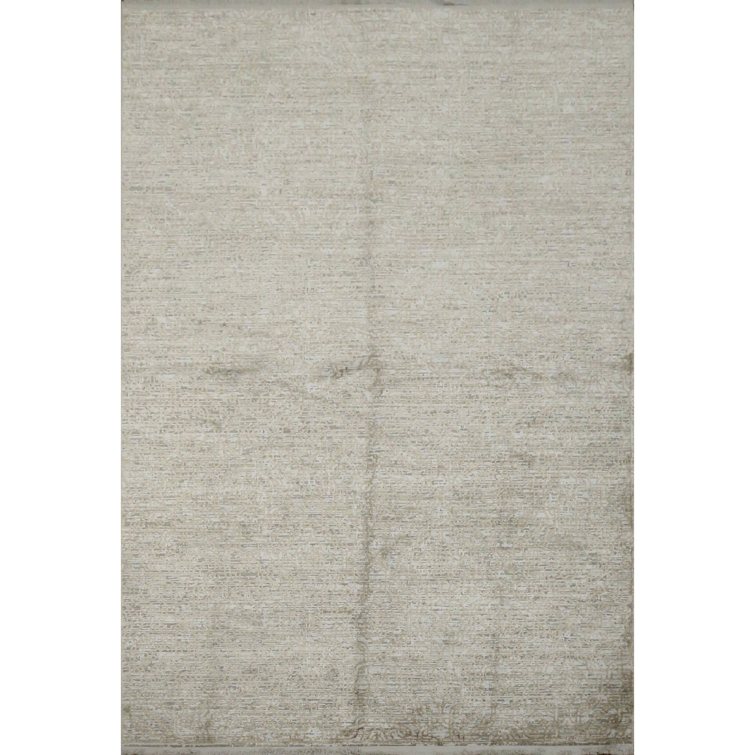 Machine Made Beige Ivories Abstract Area Rug 7 7 X 5 2