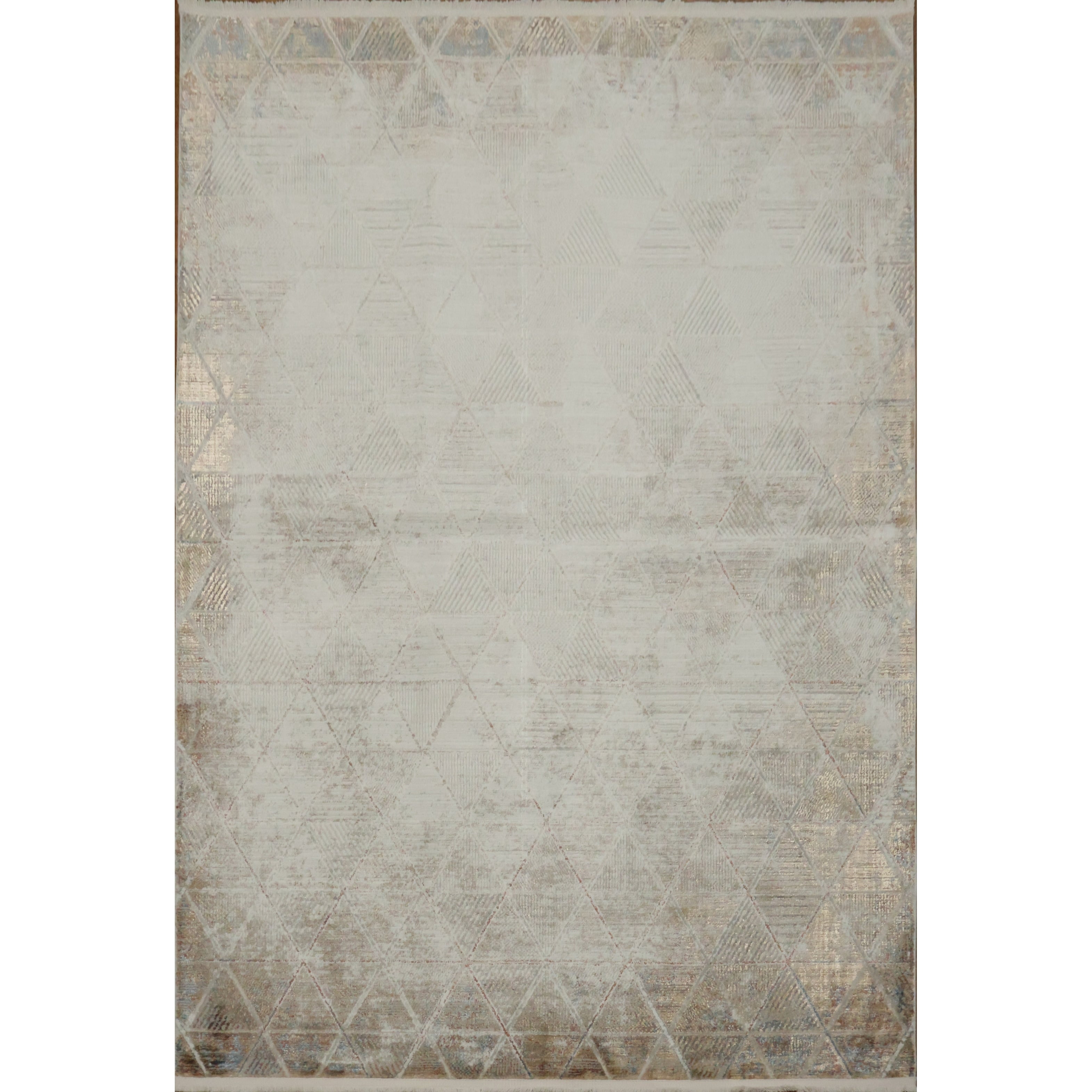 Machine Made Beige Ivories Abstract Area Rug 7 7 X 5 2