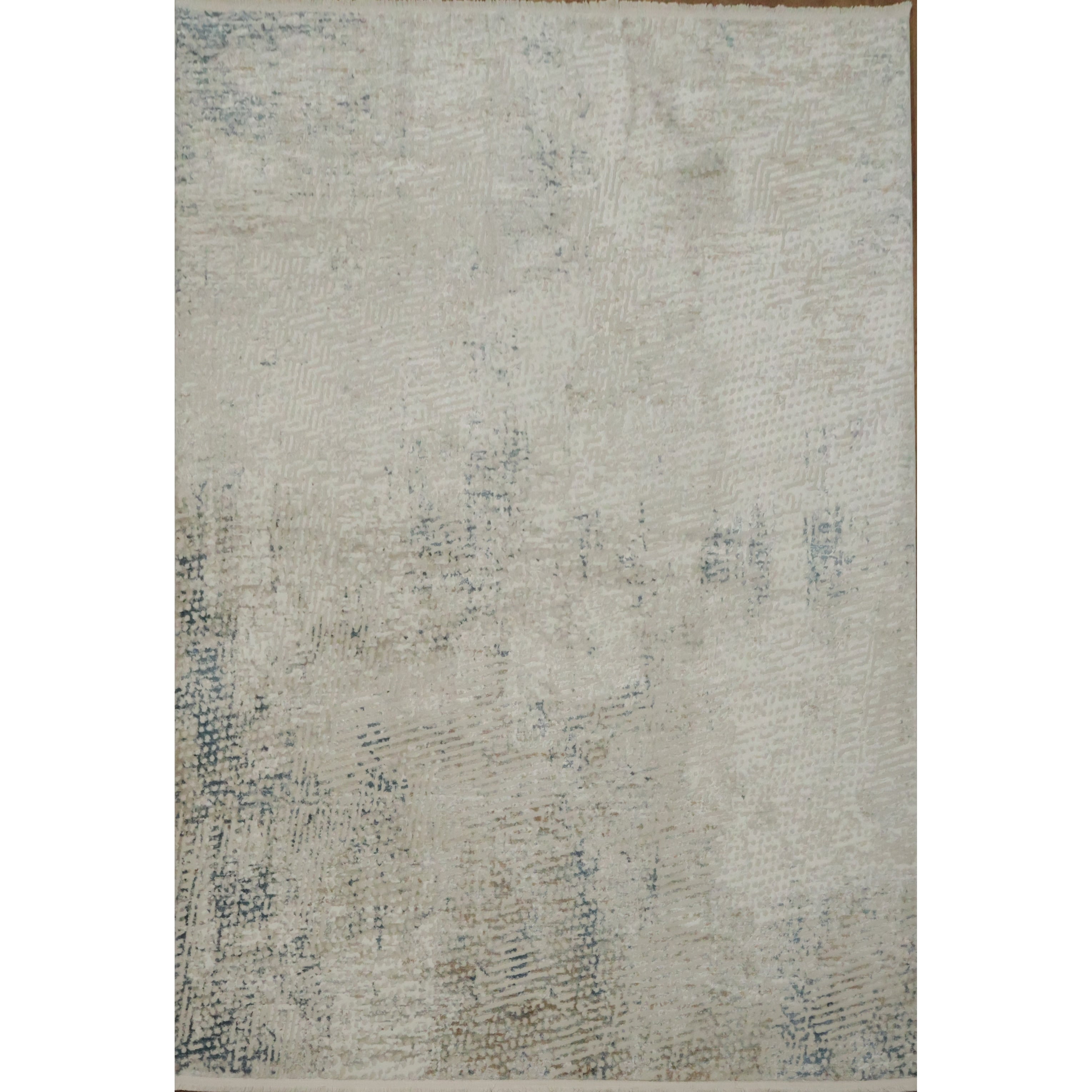 Machine Made Beige Ivories Abstract Area Rug 7 7 X 5 2