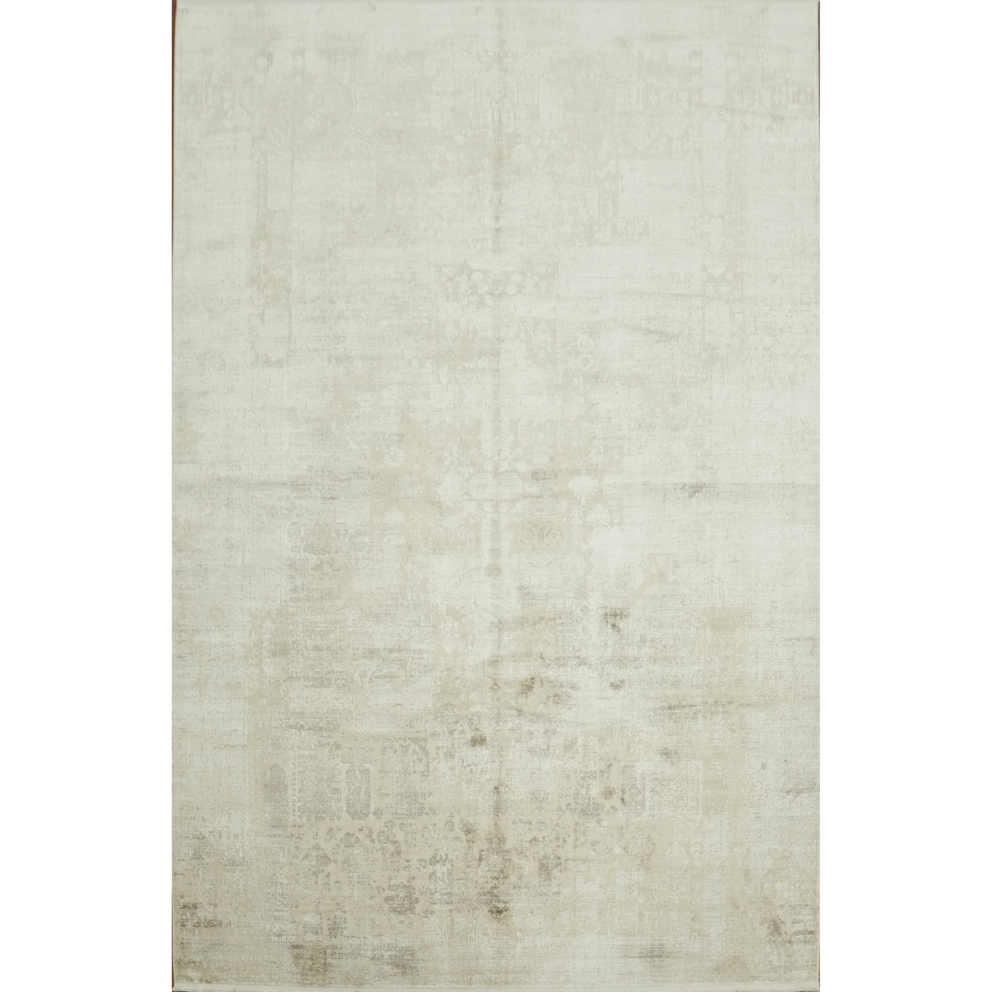Machine Made Beige Ivories Abstract Area Rug 9 10 X 6 5