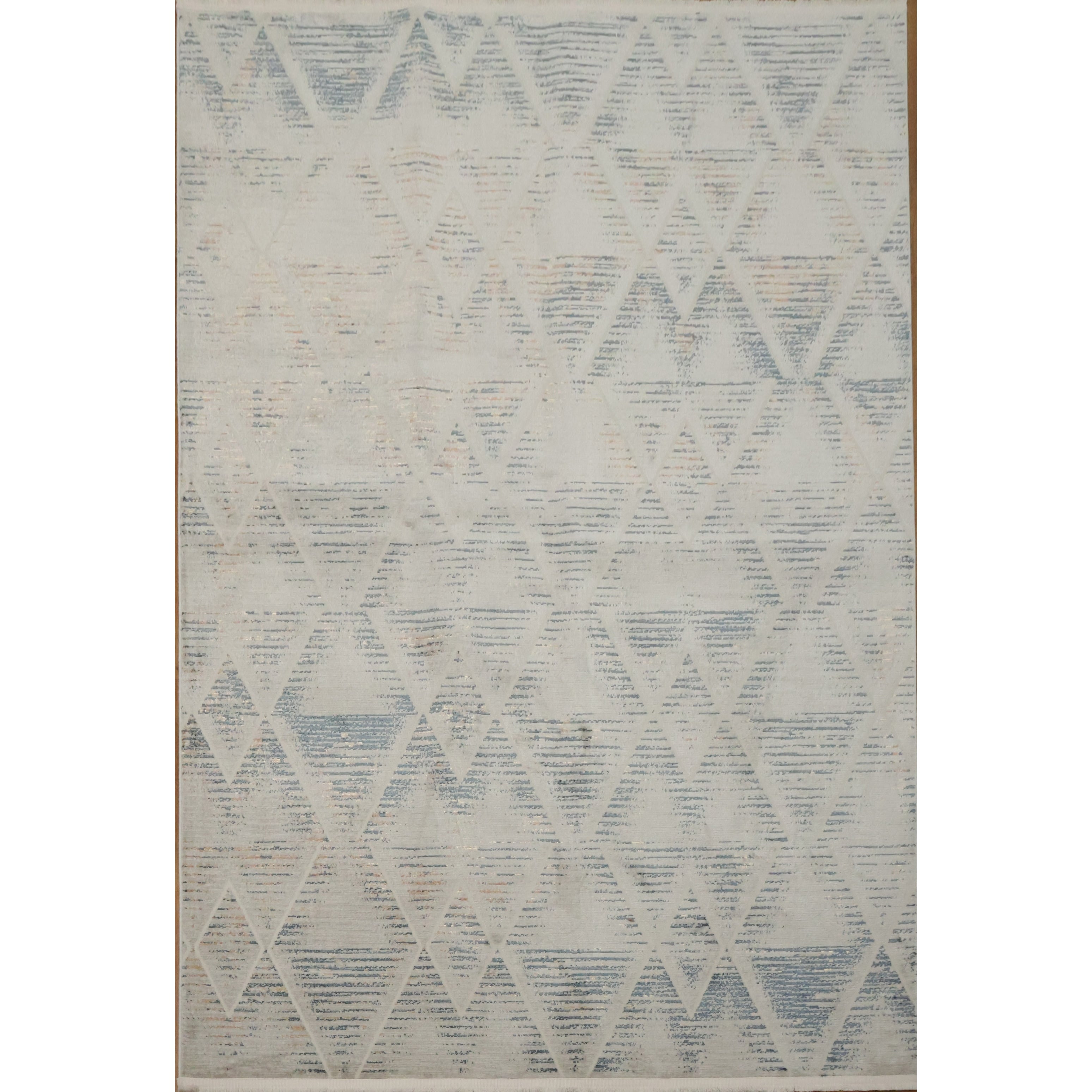 Machine Made Beige Ivories Abstract Area Rug 7 7 X 5 2