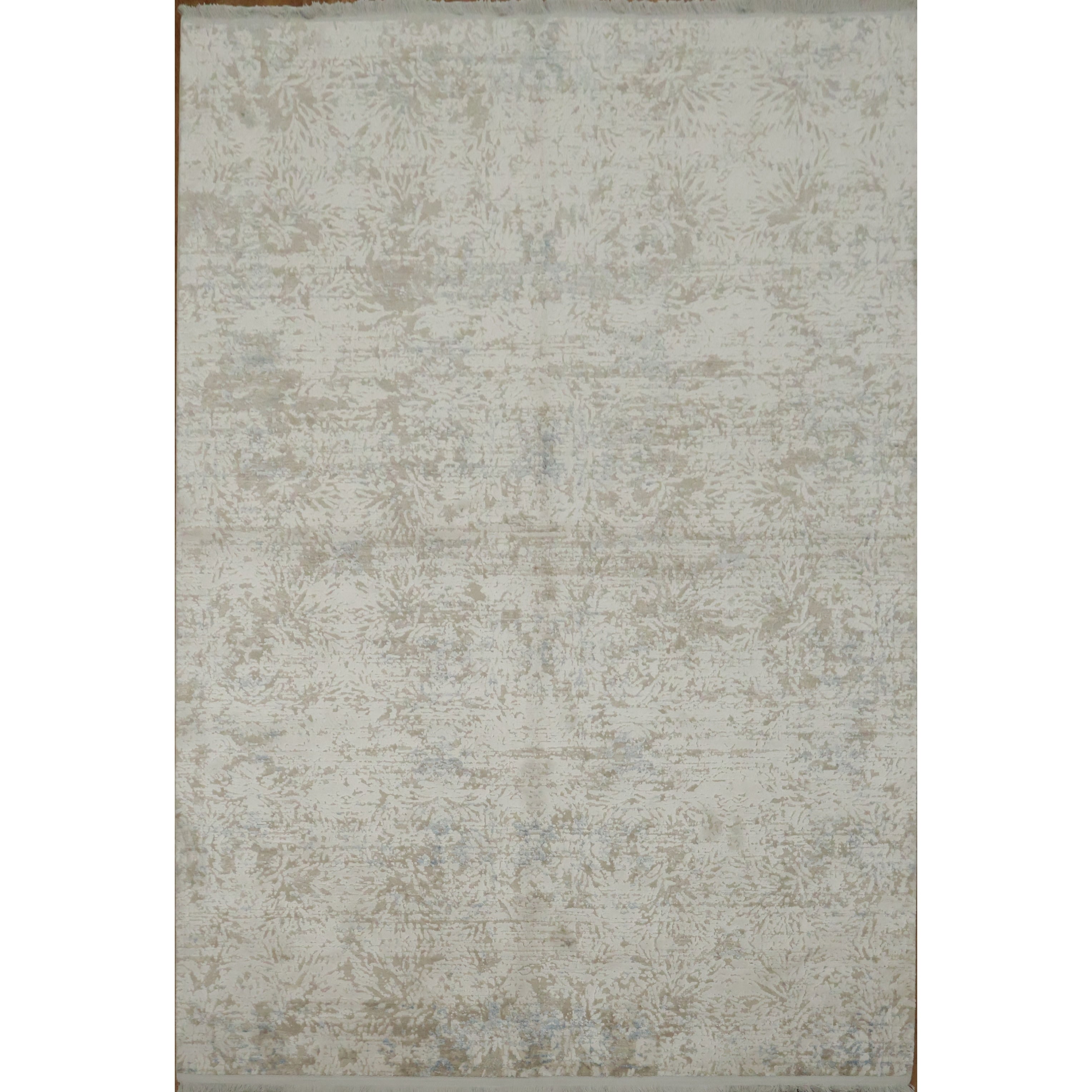 Machine Made Beige Ivories Abstract Area Rug 7 7 X 5 2