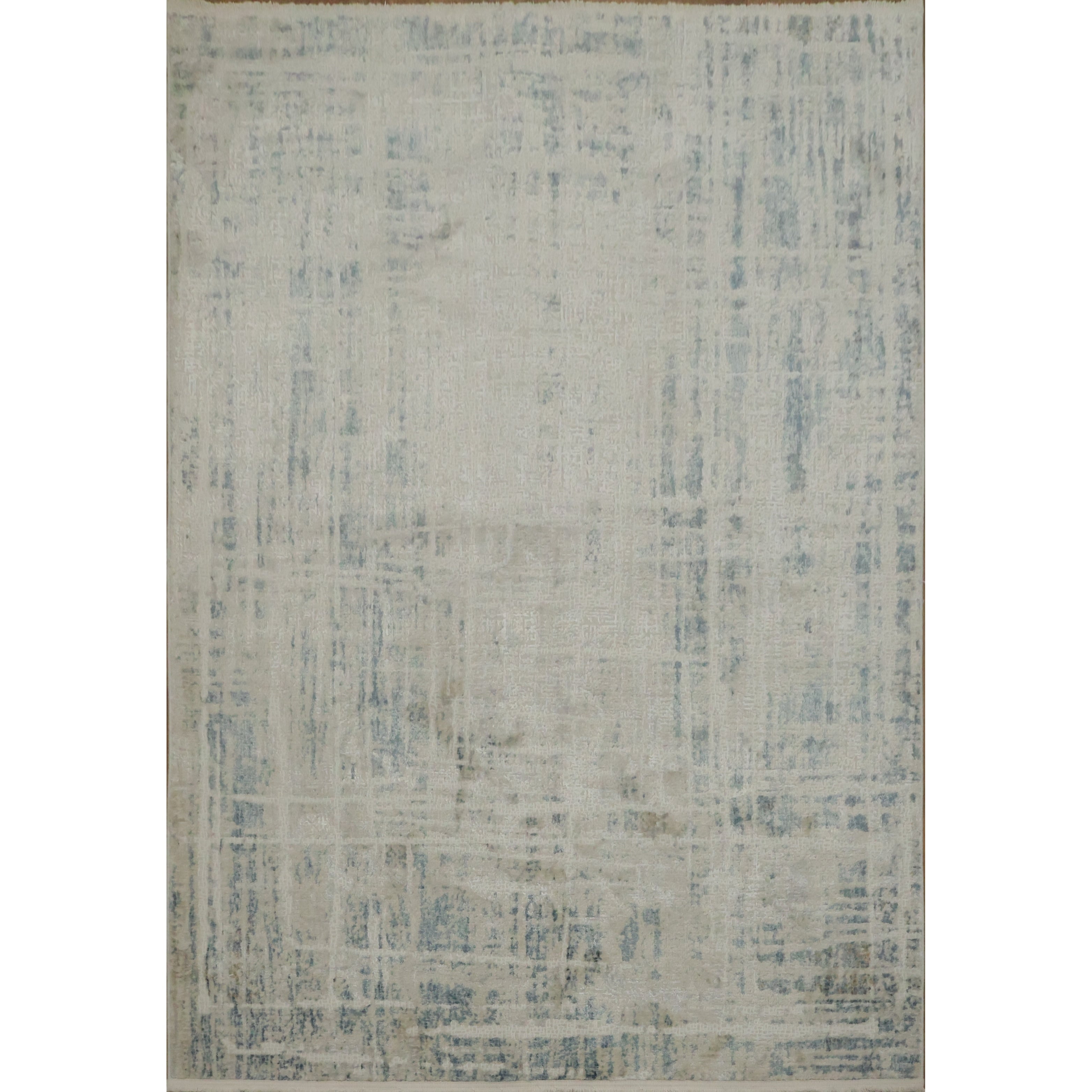 Machine Made Beige Ivories Abstract Area Rug 7 5 X 5 2
