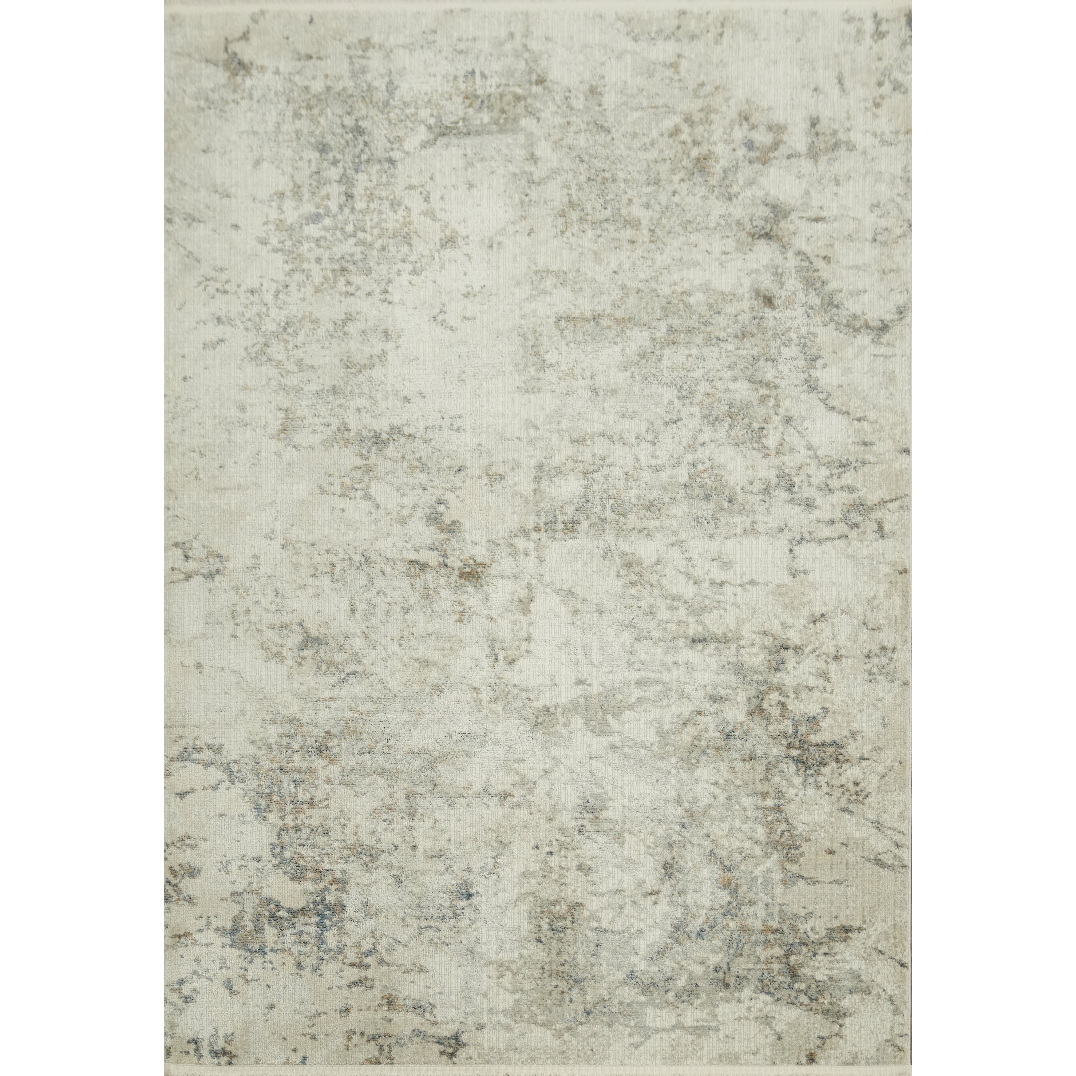 Machine Made Beige Ivories Abstract Area Rug 7 5 X 5 2
