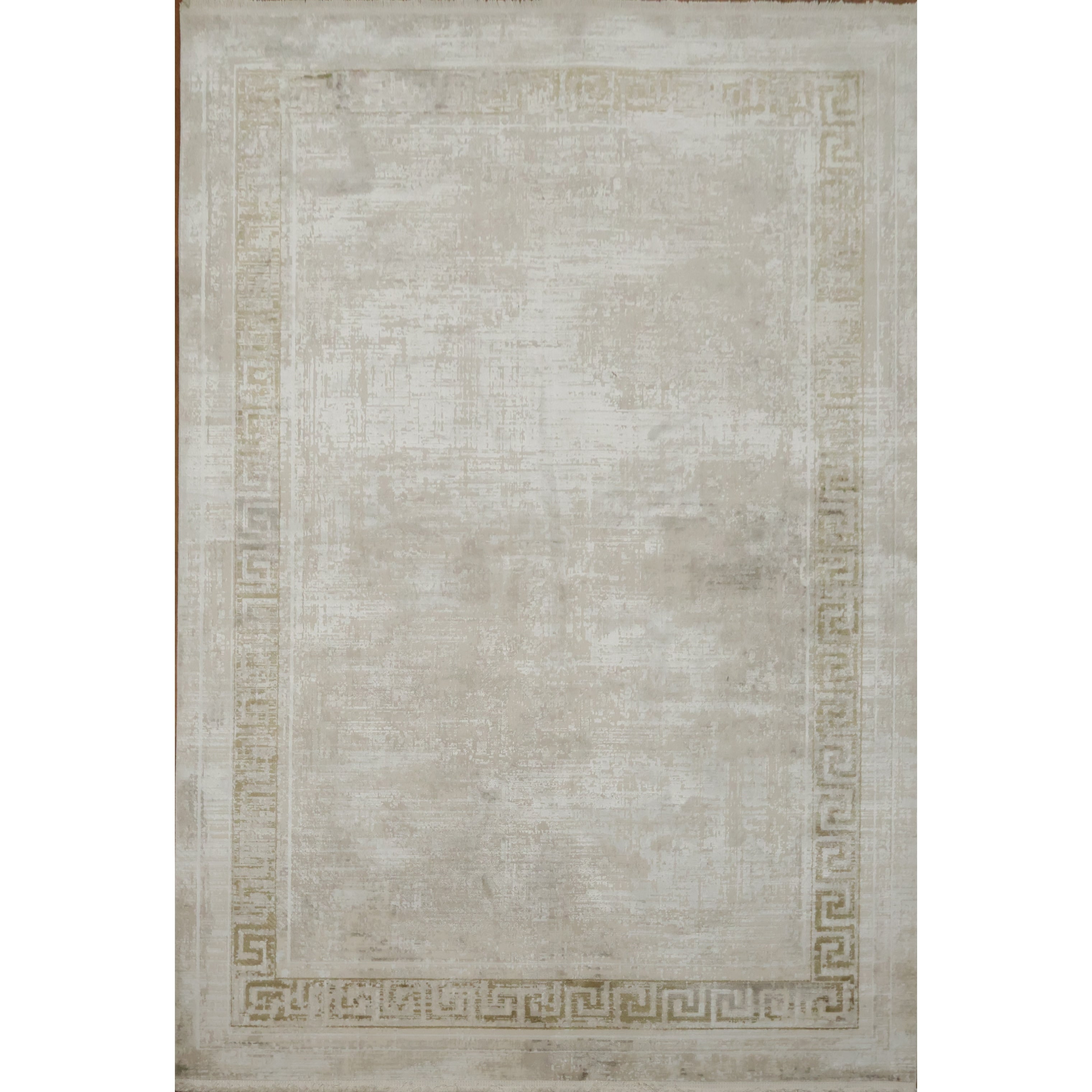 Machine Made Beige Ivories Abstract Area Rug 7 7 X 5 2