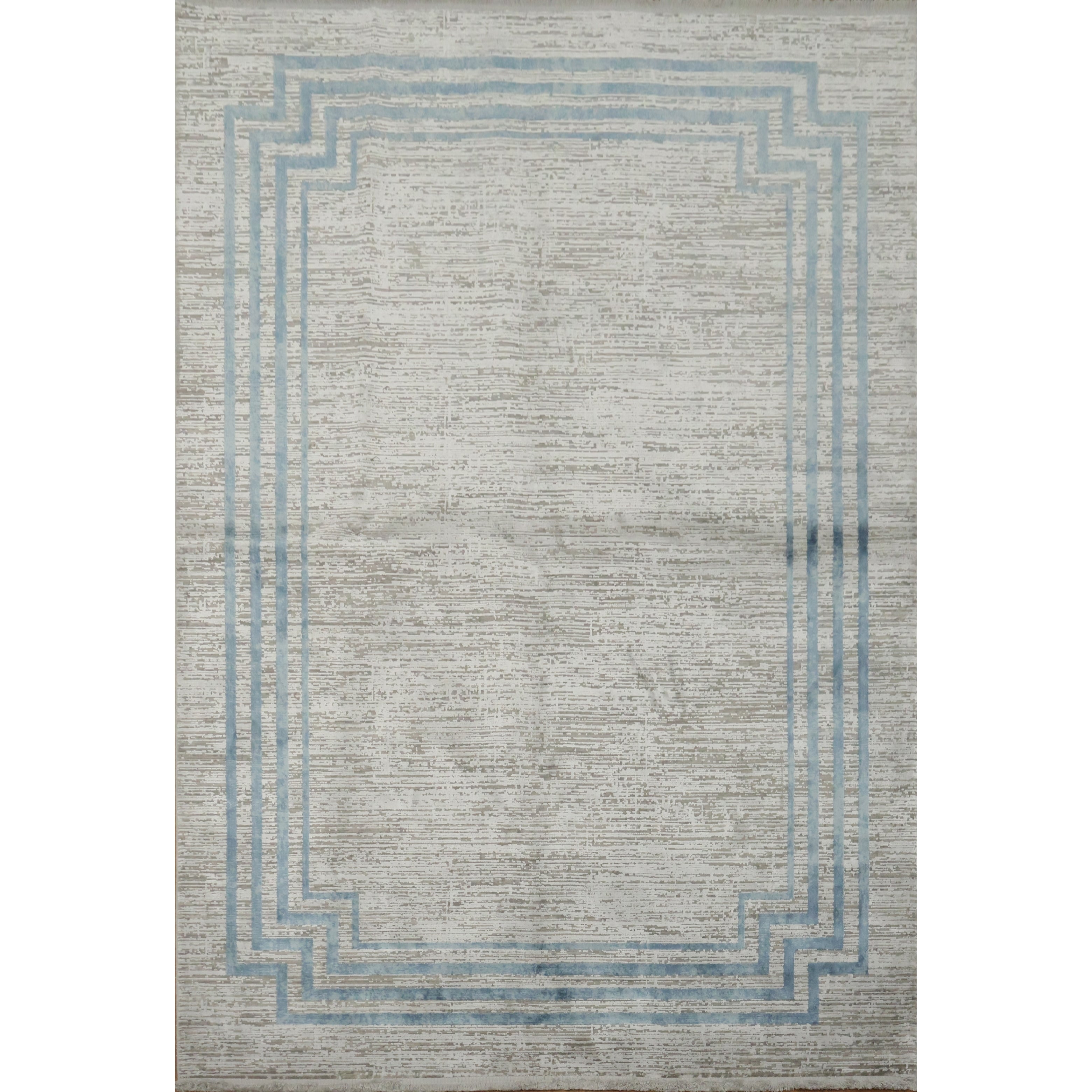 Machine Made Beige Ivories Abstract Area Rug 7 7 X 5 2