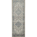 Machine Made Beige Ivories Abstract Runner Rug 7 6 X 2 8