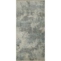 Machine Made Contemporary Greys Charcoal Abstract Runner Rug 6 9 X 3 2