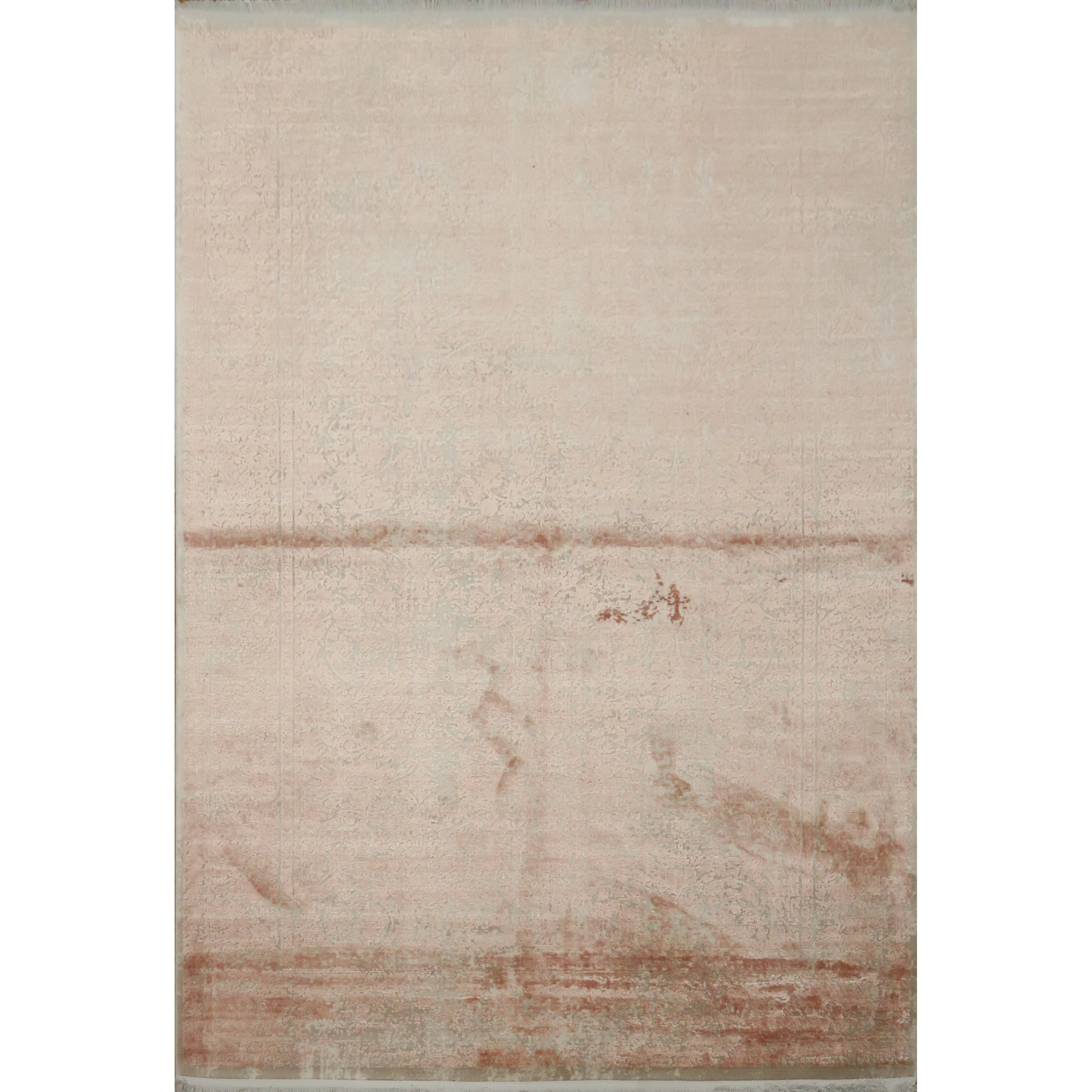 Machine Made Coral Abstract Area Rug 7 7 X 5 2