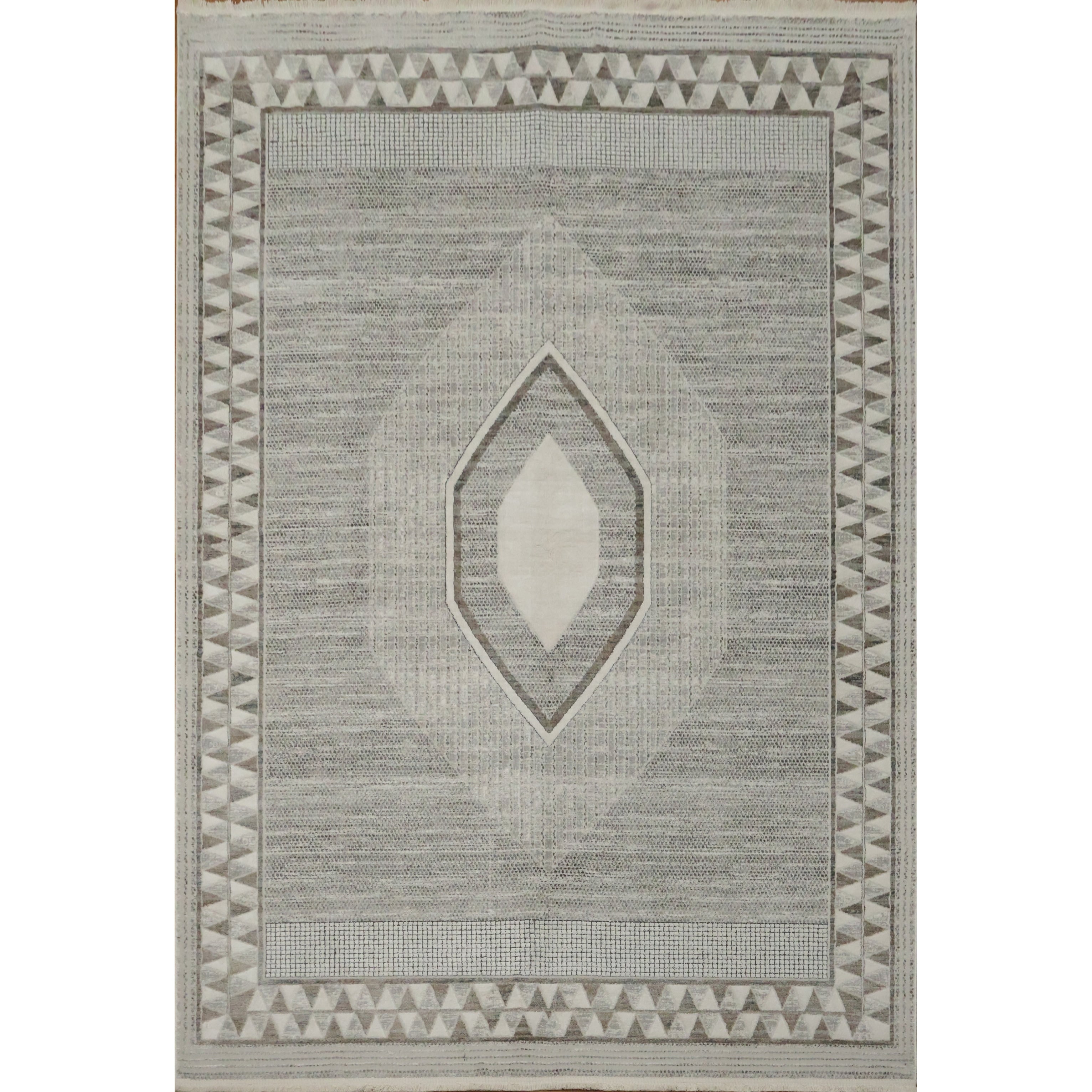 Machine Made Greys Charcoal Abstract Area Rug 7 7 X 5 2