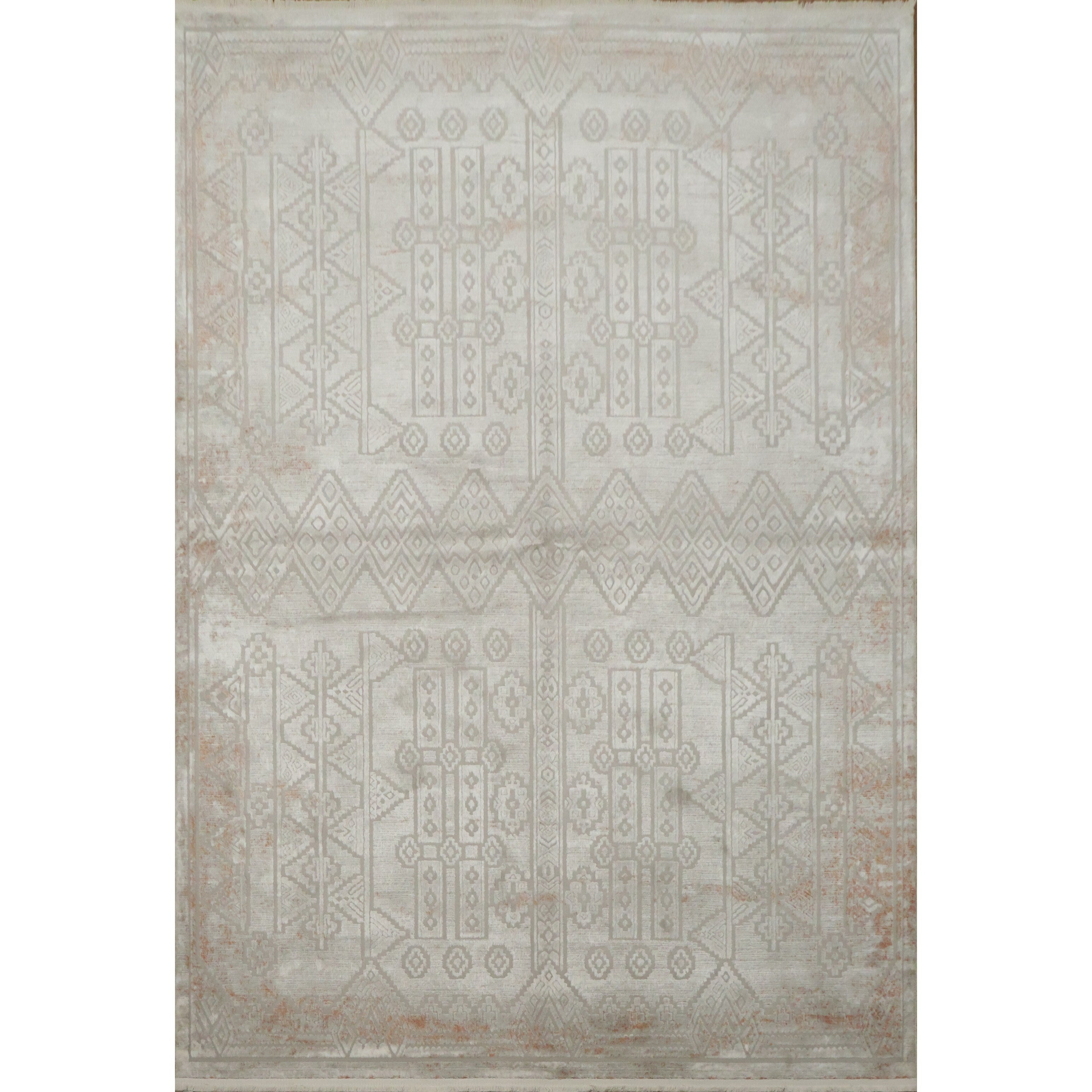 Machine Made Greys Charcoal Abstract Area Rug 7 7 X 5 2