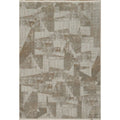Machine Made Greys Charcoal Abstract Area Rug 7 7 X 5 2
