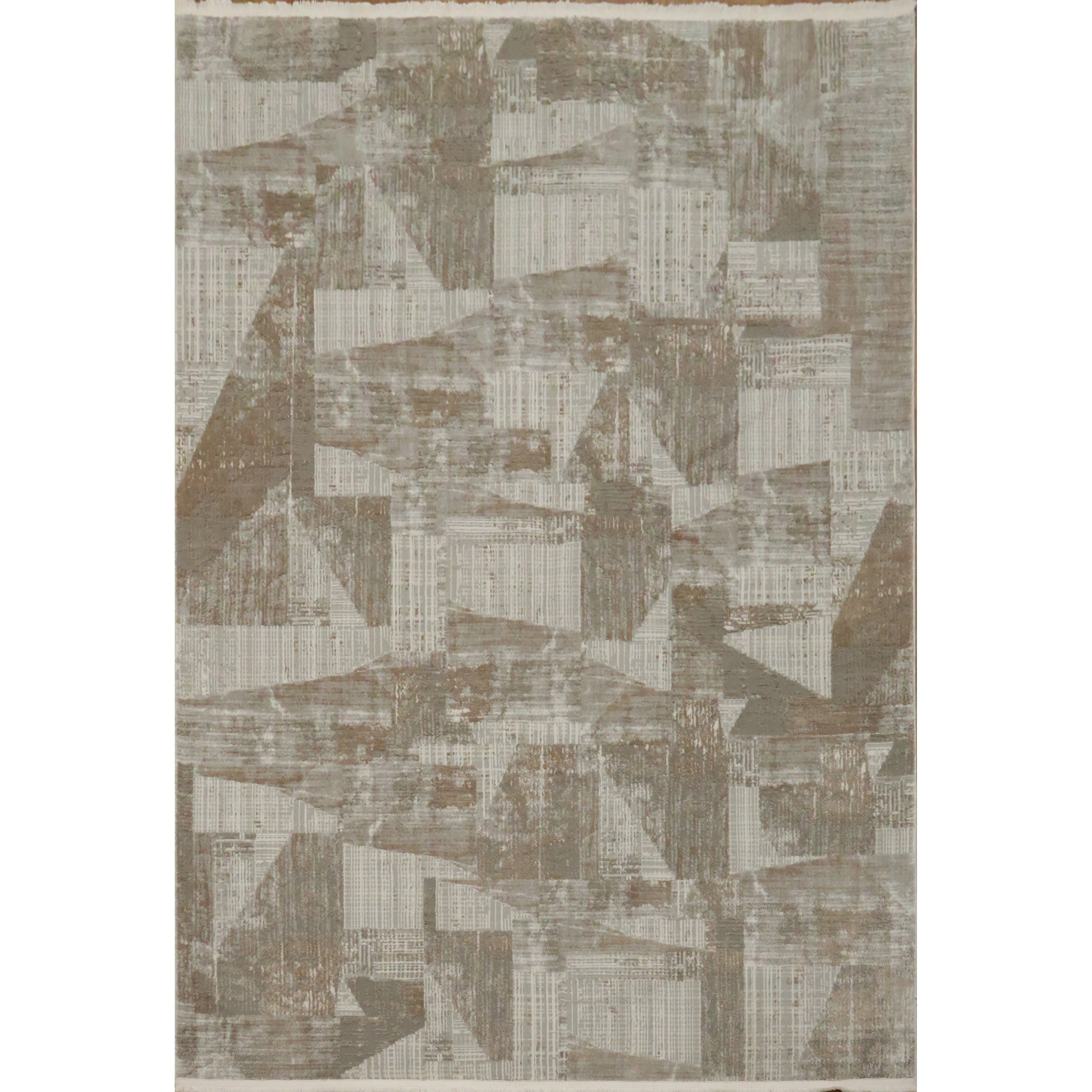 Machine Made Greys Charcoal Abstract Area Rug 7 7 X 5 2