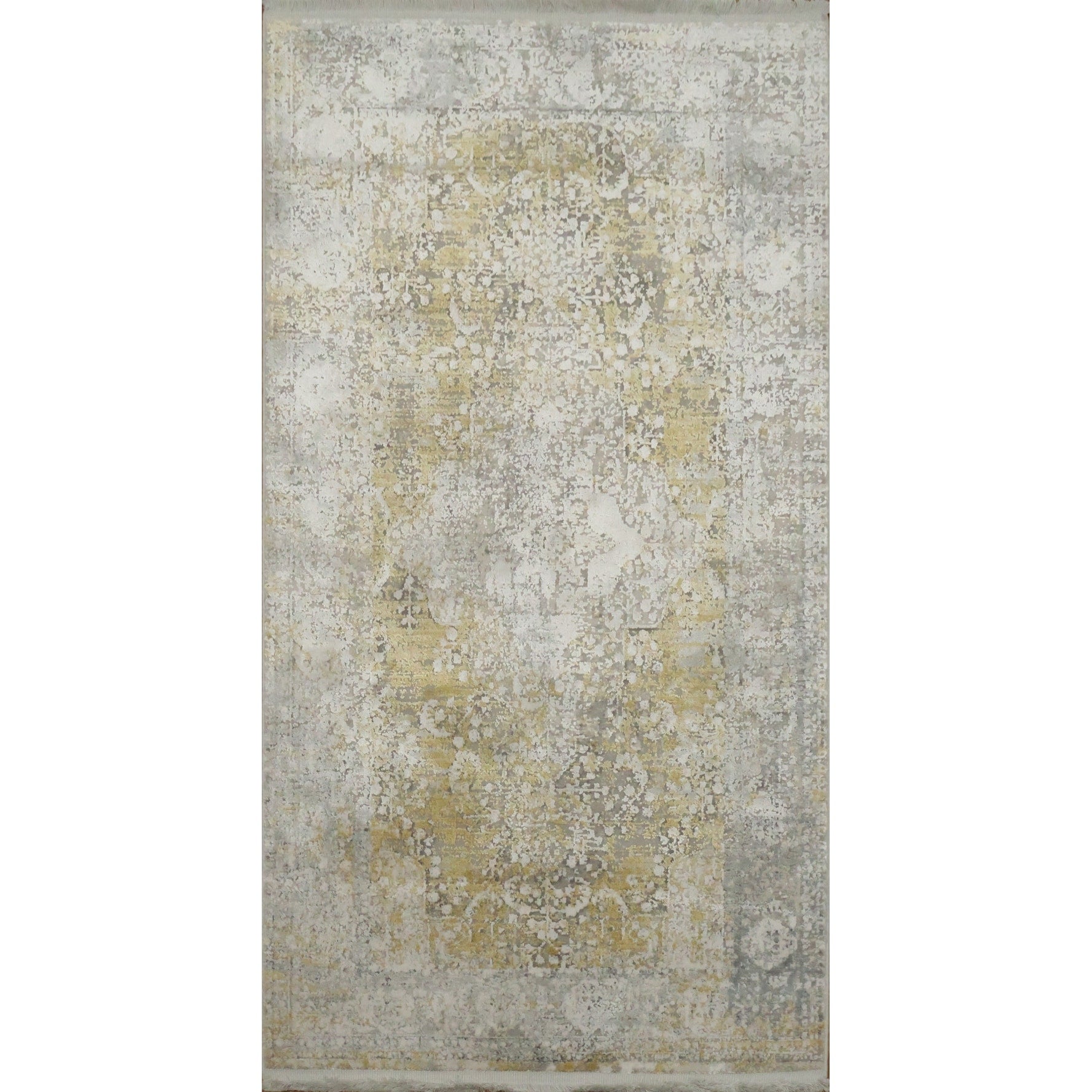 Machine Made Greys Charcoal Abstract Area Rug 5 0 X 2 7