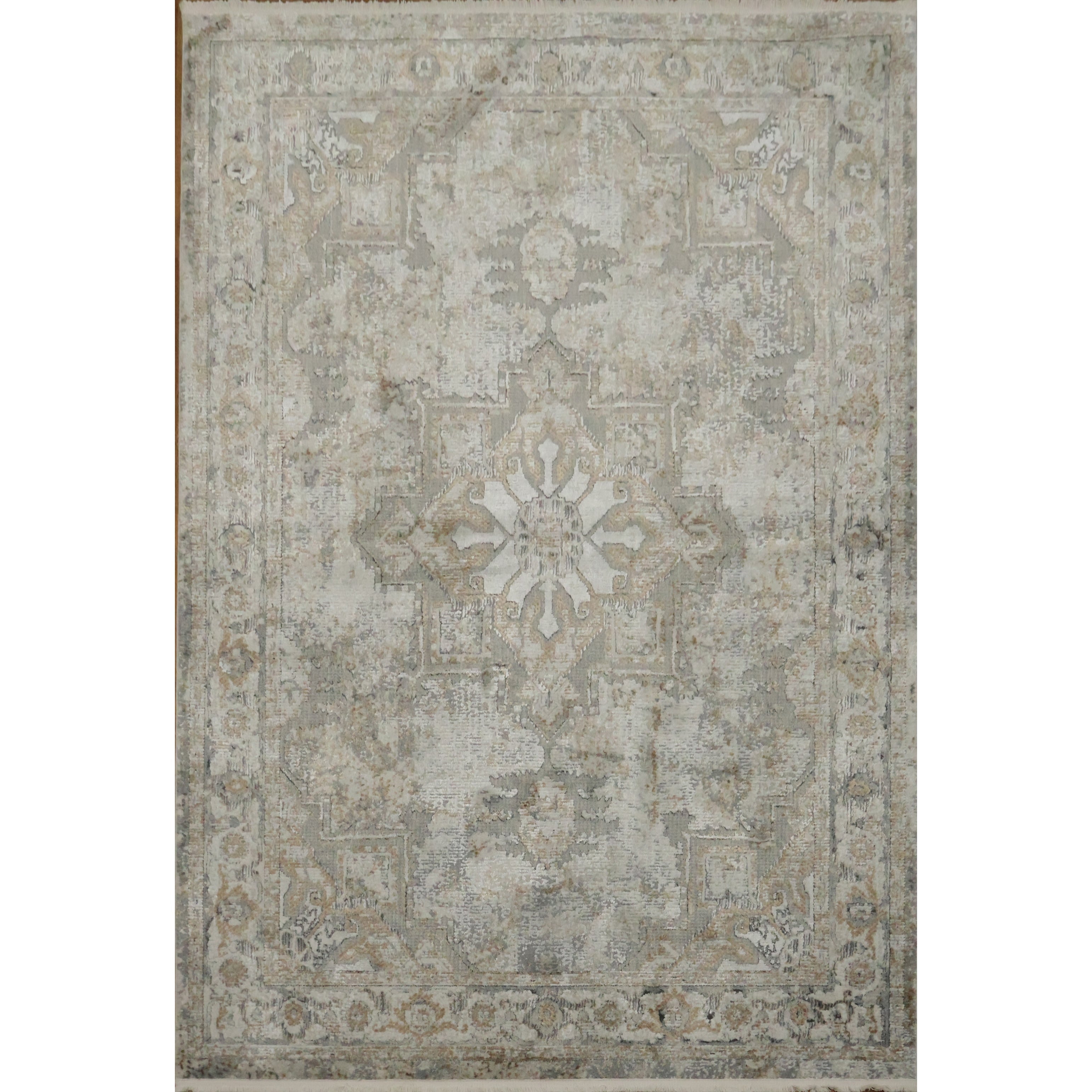 Machine Made Greys Charcoal Abstract Area Rug 7 7 X 5 2
