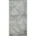 Machine Made Greys Charcoal Abstract Area Rug 5 0 X 2 6