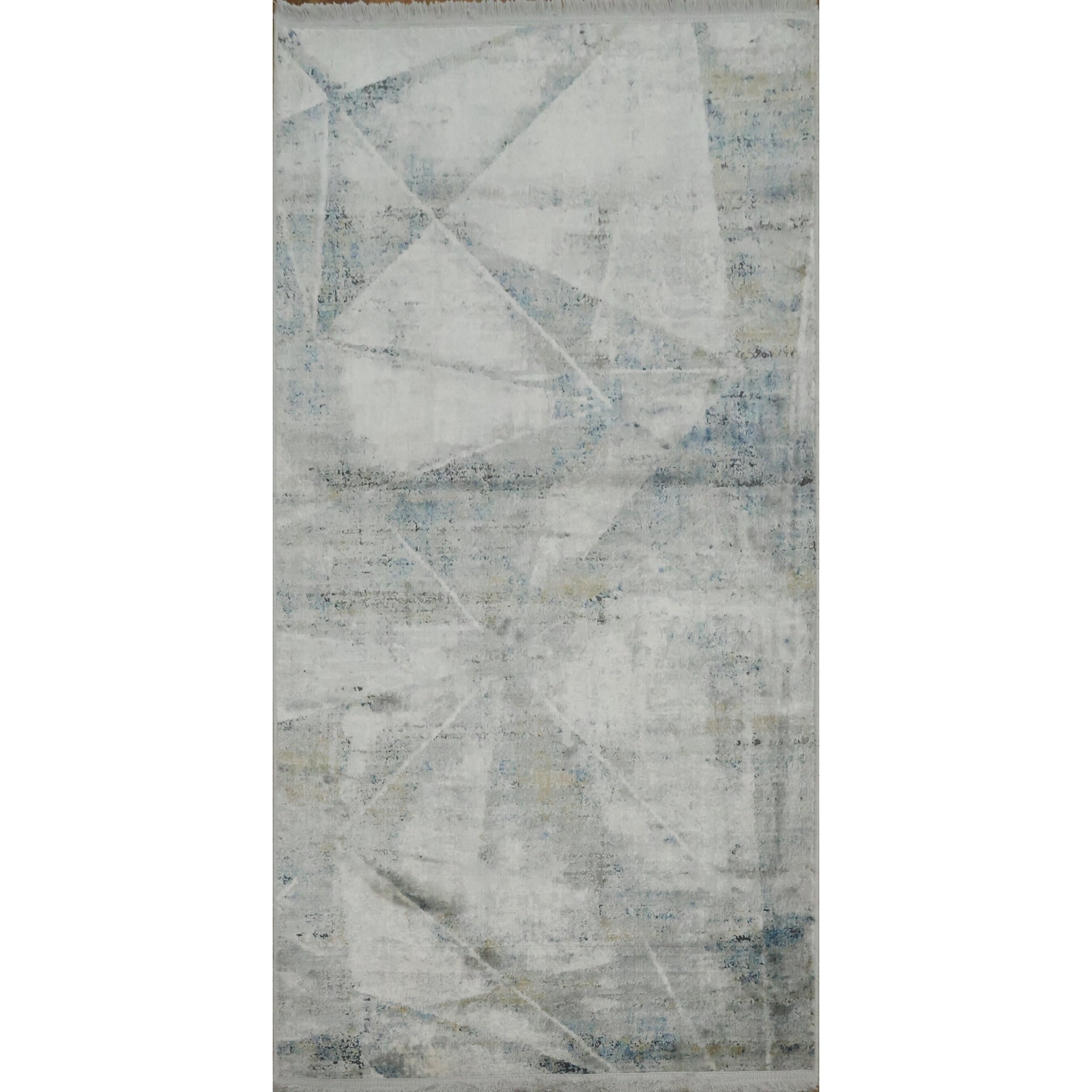 Machine Made Greys Charcoal Abstract Area Rug 5 0 X 2 6