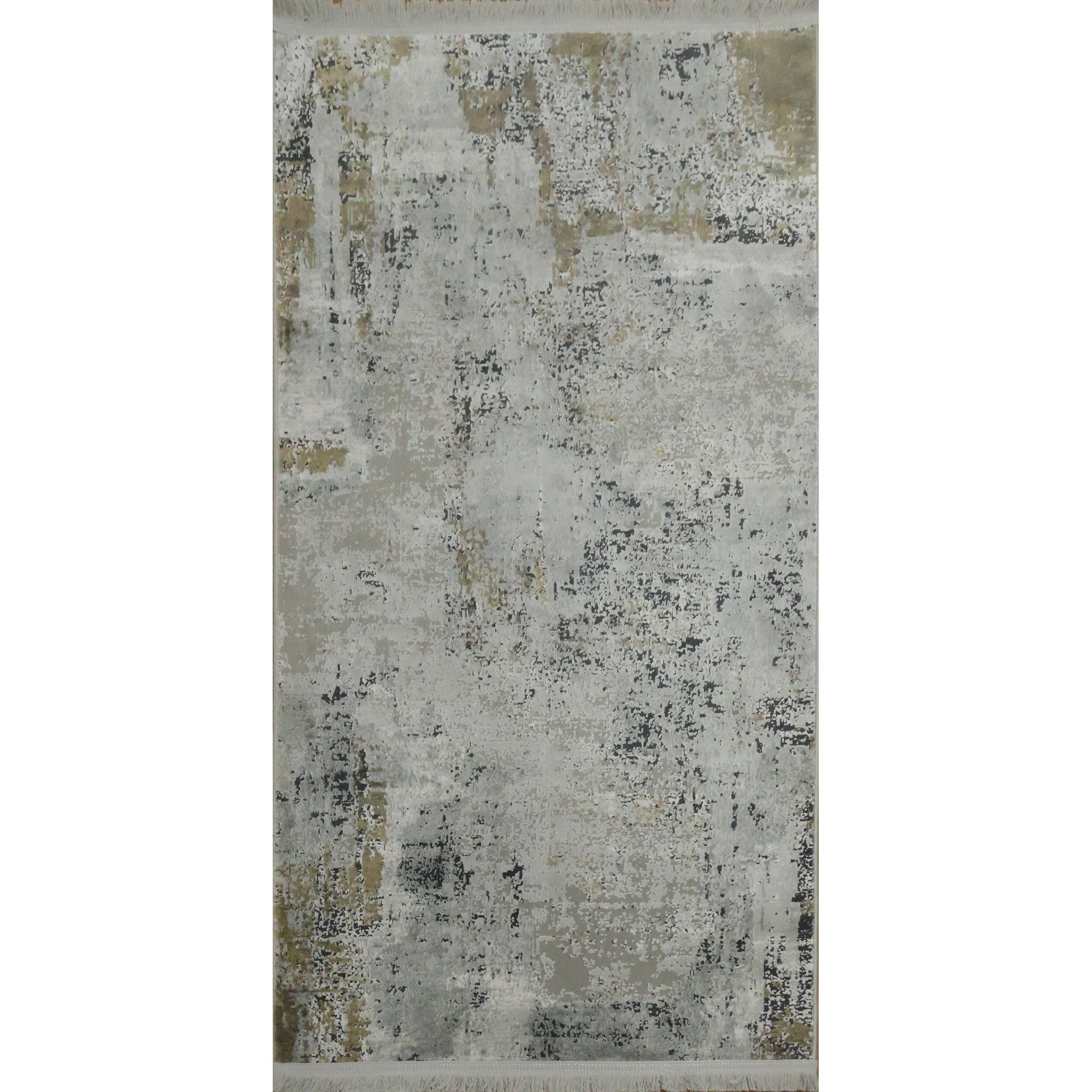 Machine Made Greys Charcoal Abstract Area Rug 5 0 X 2 6